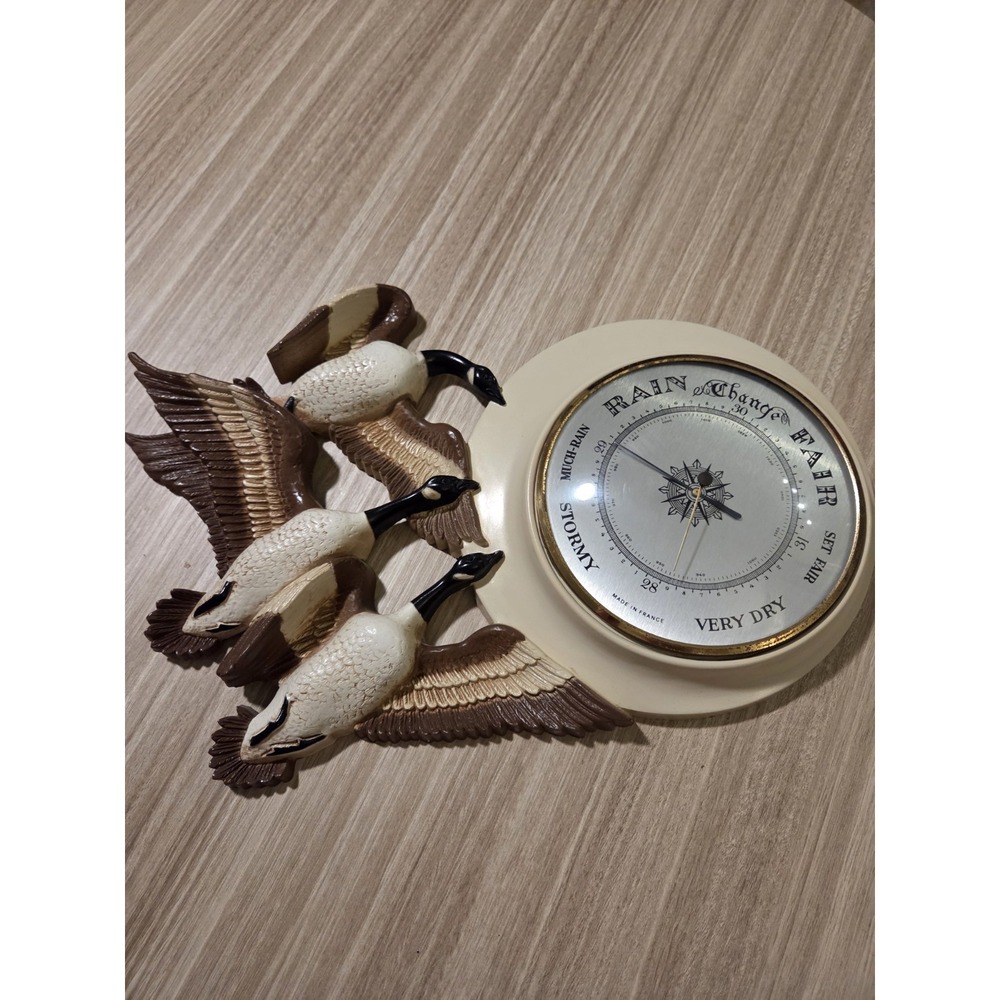 Vintage Geese Burwood Weather Station Barometer Wall Hanging